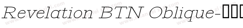 Revelation BTN Oblique字体转换